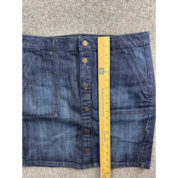 Banana Republic Jean Skirt Women's 29/8 Button Up Mini Pencil A Line - Picture 4 of 6